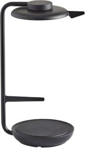 Modern black desk lamp with sleek minimalist design — trending back to school tech for study spaces and dorm rooms.