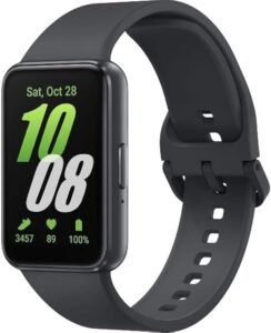 Samsung Galaxy Fit 3 fitness tracker 2025 with AMOLED display, step counter, heart rate monitoring, and long battery life