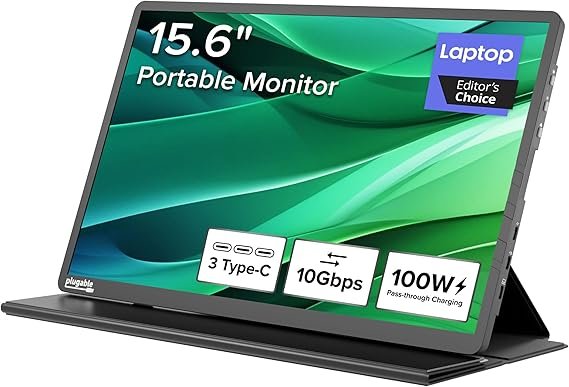 15.6-inch portable monitor with USB-C connectivity and fast charging — trending back to school tech for students needing extra screen space